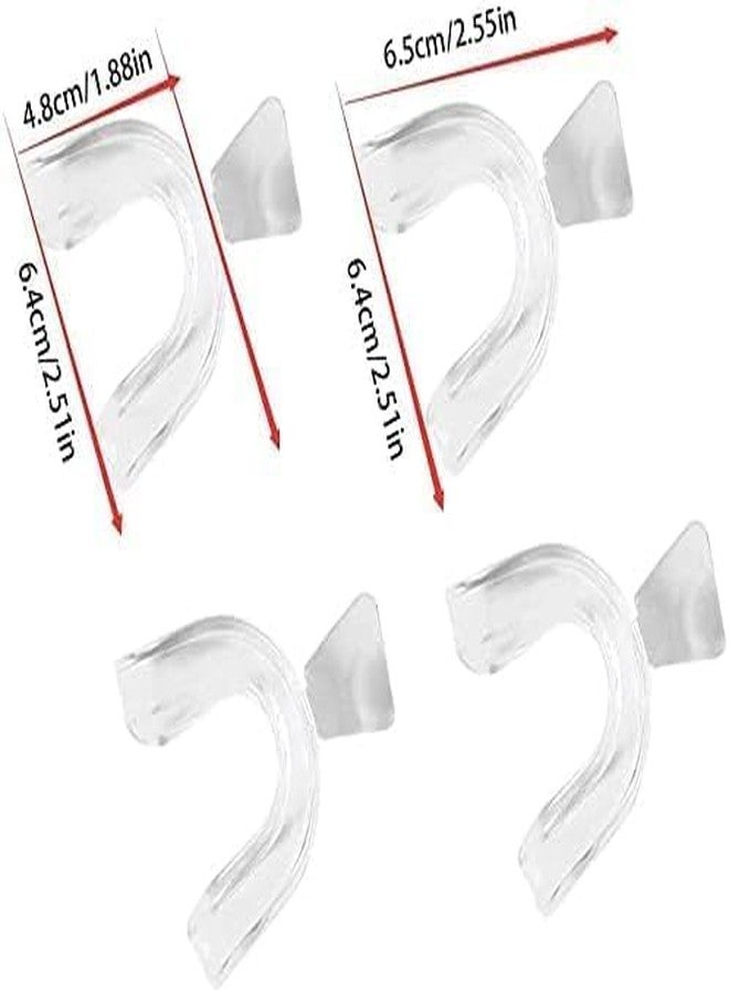 Zhuluck 4 Pcs Transparent Mouth Guard Silicone Grinding Guard Teeth Whitening Tray Sleeping Gum Shield for Sports Bruxism Bite Guard,Teeth Grinding Guards Oral Care - Image 2